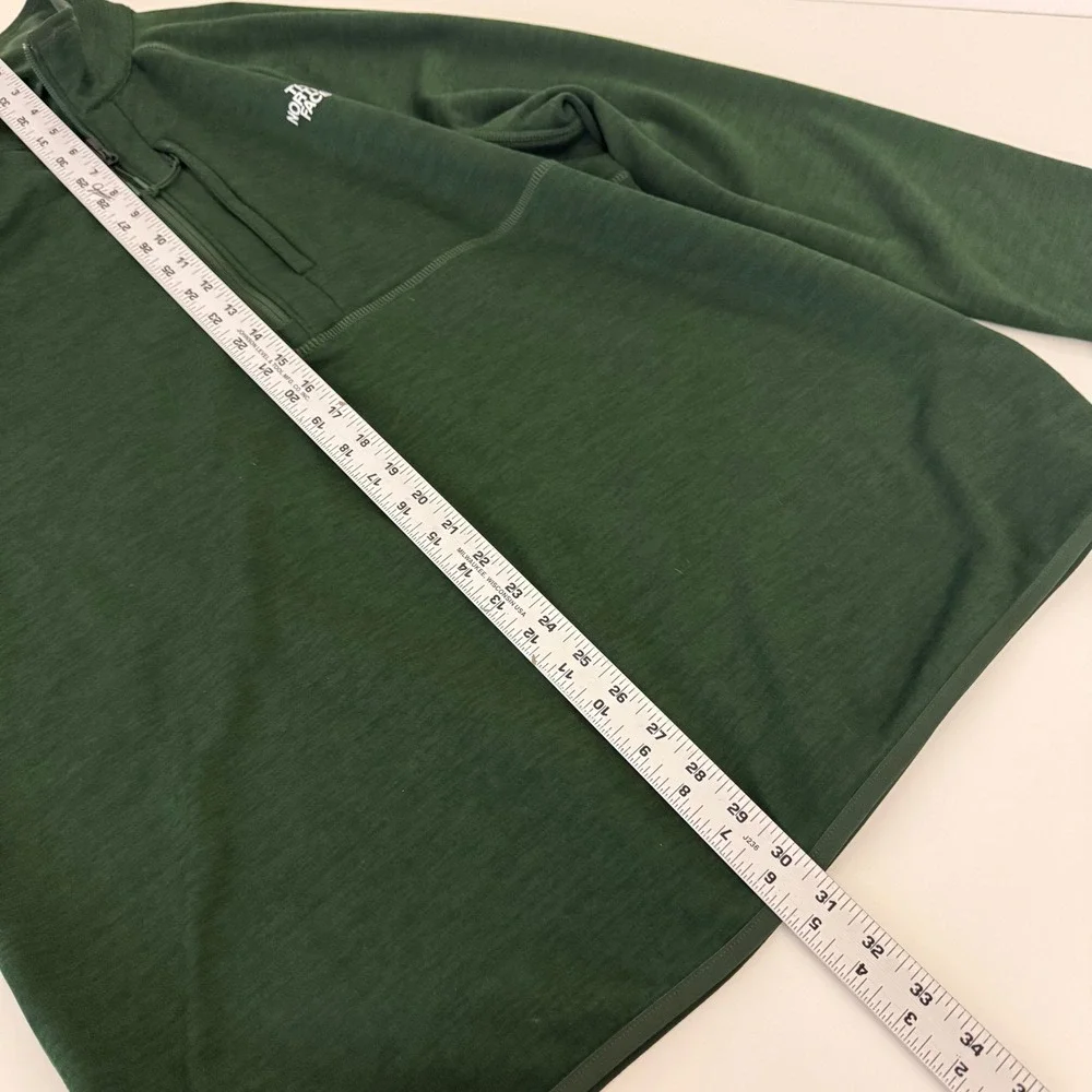 The North Face Mens XL Green Heathered Quarter Zip Fleece Pullover NF0A5G9W